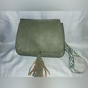 Jen&Co. Vegan Green Shoulder Bag